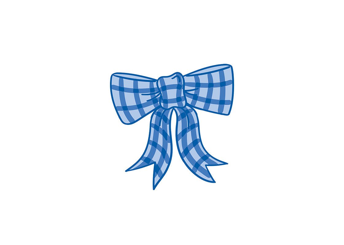 Blue Gingham Bow Mini Attachment - Coton Colors - Gaines Jewelers