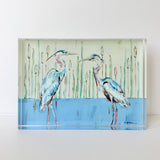 "Blue Herons" Acrylic Large - Chelsea McShane Art - Gaines Jewelers