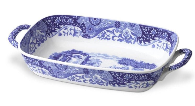 Blue Italian Handled Serving Dish - Spode - Gaines Jewelers
