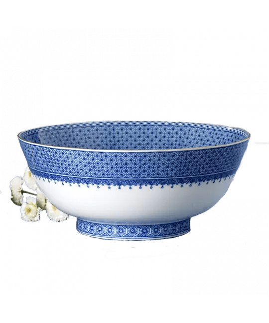 Blue Lace Round Bowl - Mottahedeh - Gaines Jewelers