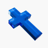 Blue Large Cross Acrylic Weights - Anne Neilson - Gaines Jewelers