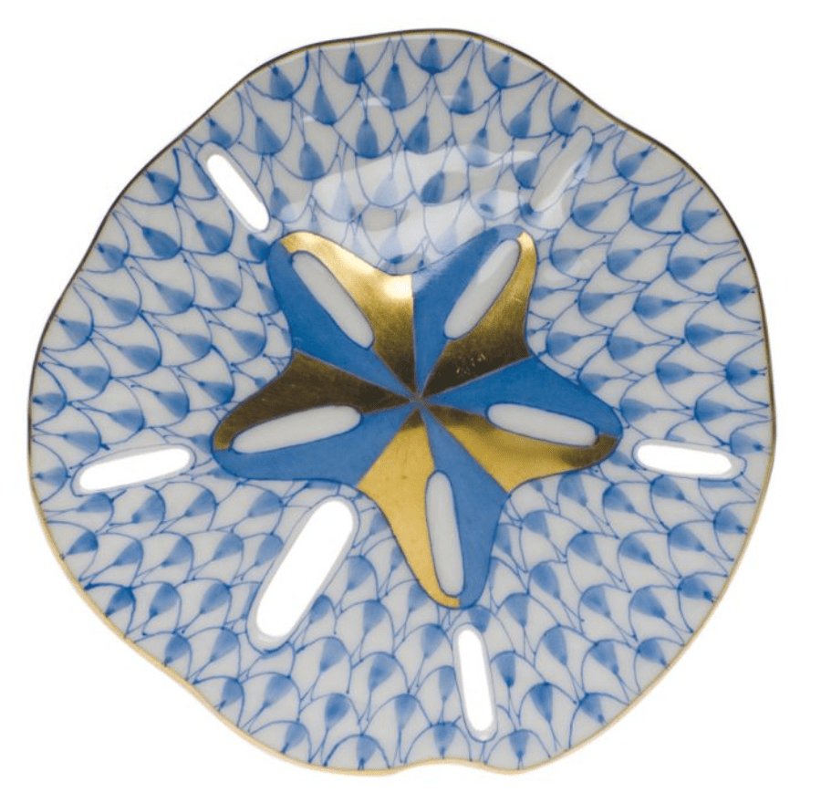 Blue Sand Dollar - Herend - Gaines Jewelers