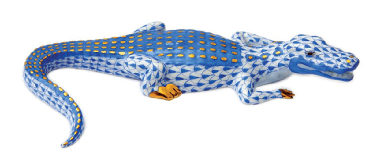 Blue Small Alligator - Herend - Gaines Jewelers