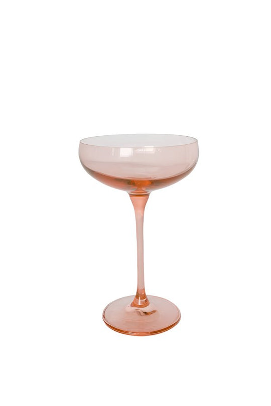 Blush Pink Champagne Coupe - Estelle Colored Glass  Gaines Jewelers