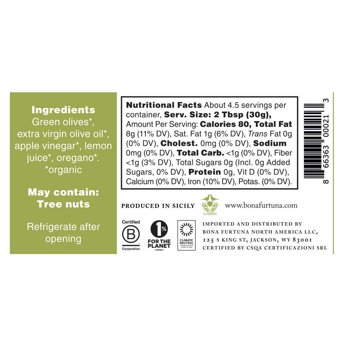 Bona Furtuna - Green Olive Tapenade - Gaines Jewelers