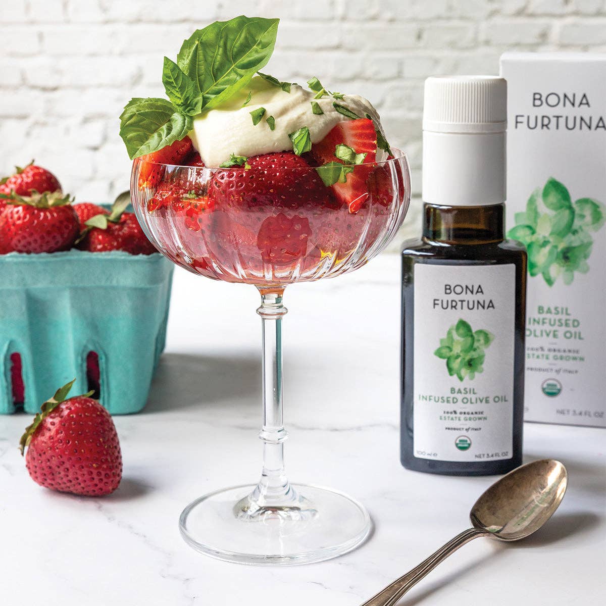 Bona Furtuna - Organic Basil Infused Olive Oil - Gaines Jewelers