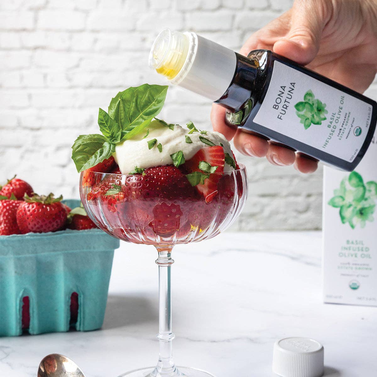 Bona Furtuna - Organic Basil Infused Olive Oil - Gaines Jewelers