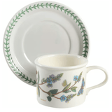 * Botanic Garden Drum Flat Cup & Saucer Set - Speedwell - Portmeirio - Gaines Jewelers