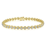 Bracelet - 14k Yellow Gold Diamond Bracelet - Gaines Jewelers