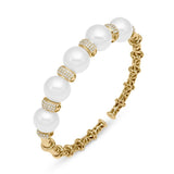 Bracelet - 18k Yellow Gold Gold Diamond Pearl Bracelet - Mastoloni - Gaines Jewelers