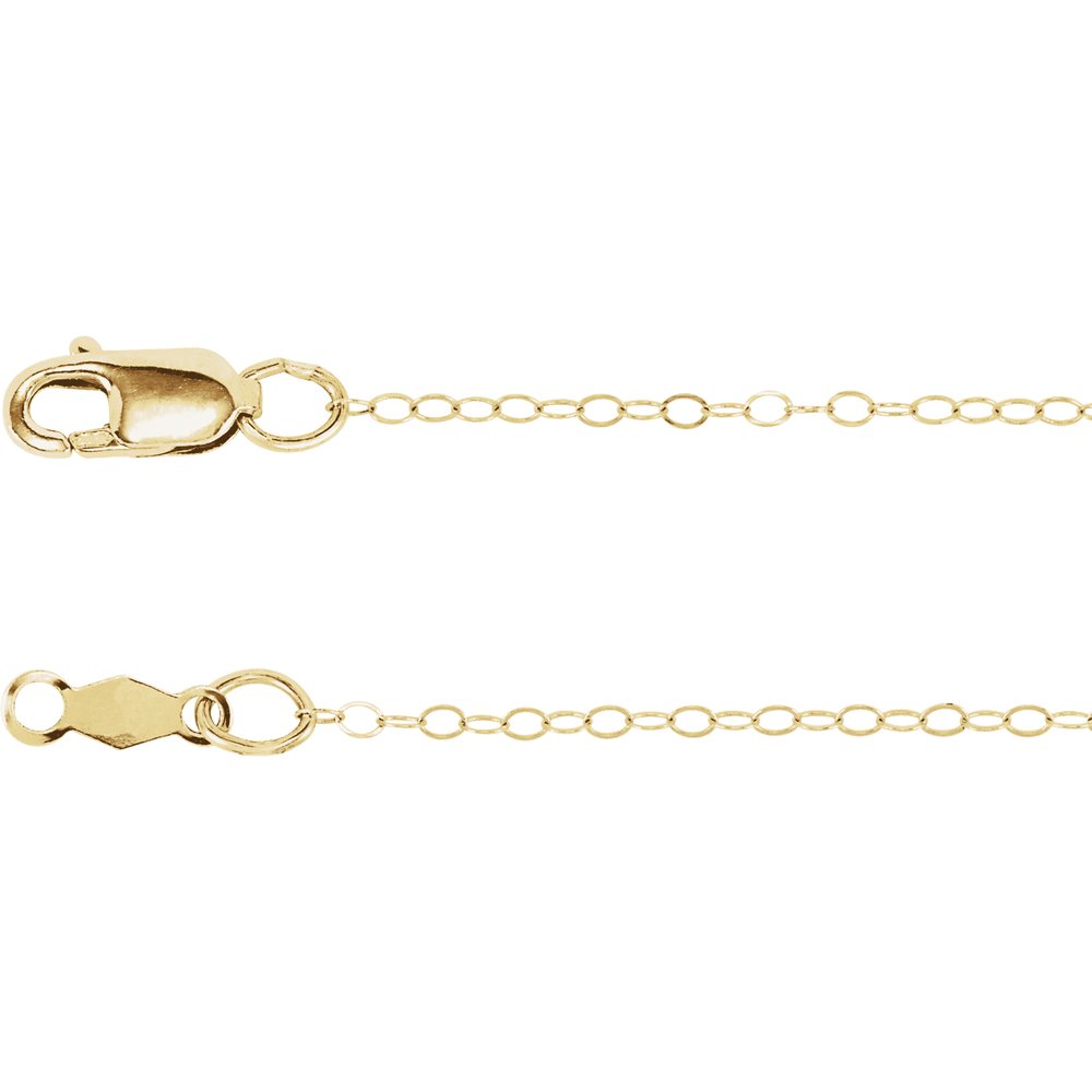 Bracelet - flat cable 1mm 14kt yellow gold - Gaines Jewelers