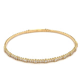Bracelet - flex bangle w/ 45rd=1ct diamonds 14kt yellow gold - Gaines Jewelers