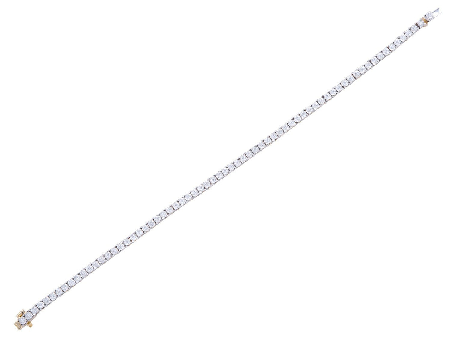 Bracelet - straight line diamond=1.00ct 2 - tone - Gaines Jewelers