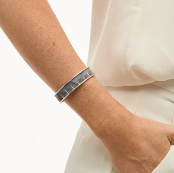 Brianna Silver Thin Cuff - Brackish - Gaines Jewelers