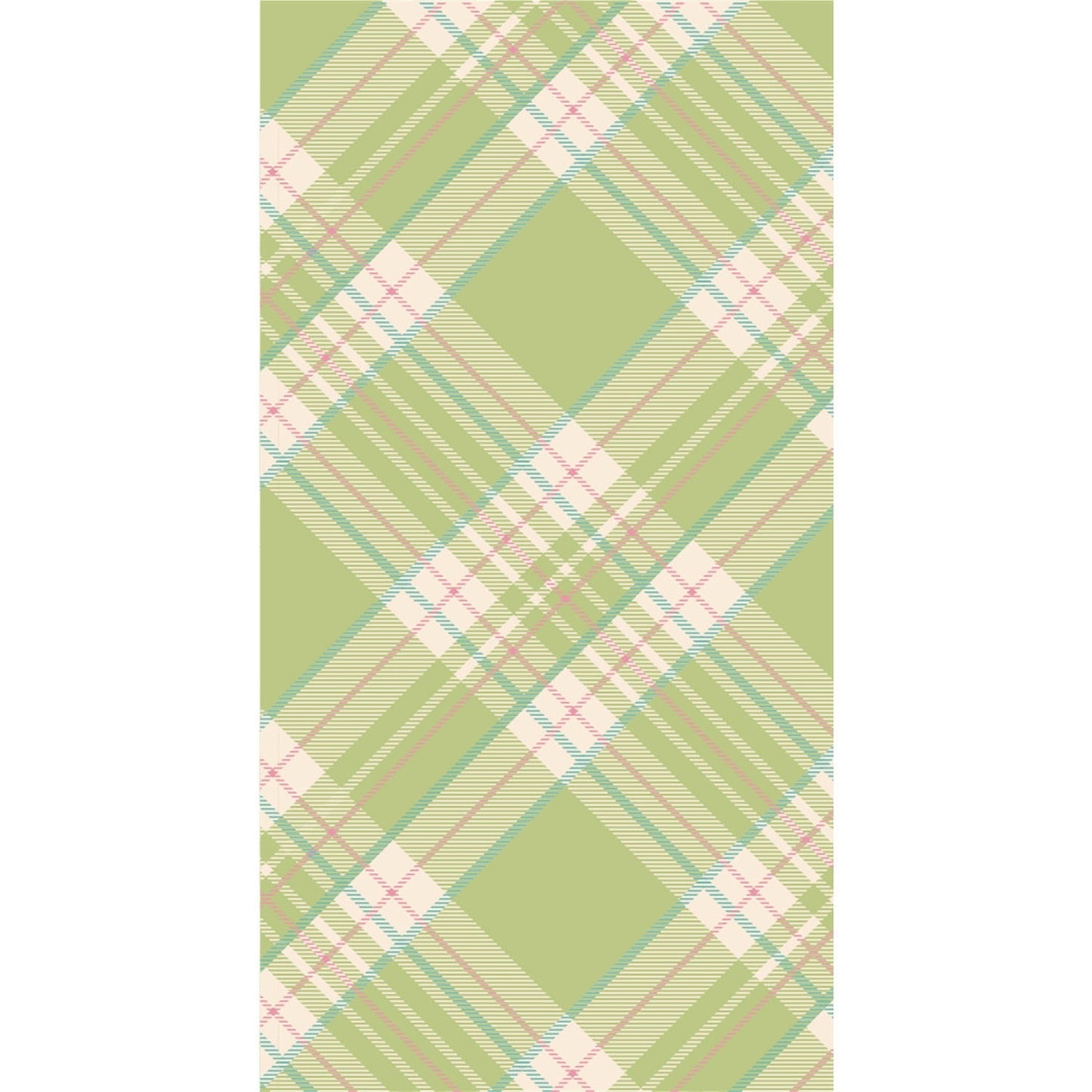 Bright Green Plaid Guest Napkin - Pack of 16 - Hester & Cook - Gaines Jewelers