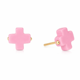 Bright Pink Signature Cross Stud - enewton - Gaines Jewelers