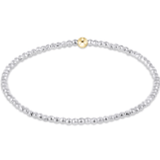 Bright Silver Faceted Hematite 2mm Bead Bracelet - enewton - Gaines Jewelers