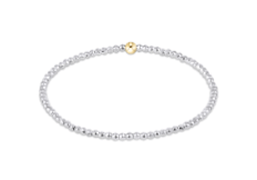 Bright Silver Faceted Hematite 2mm Bead Bracelet - enewton - Gaines Jewelers