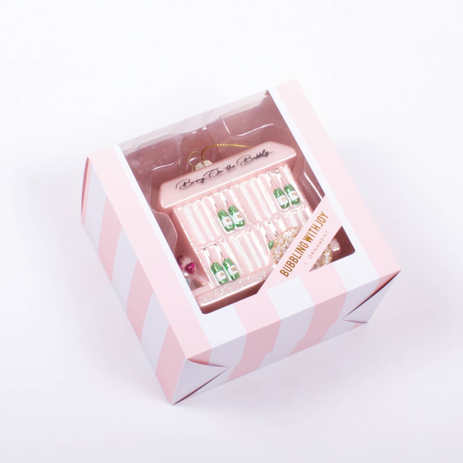 Bubbly Cart Boxed Glass Ornament - 8 Oak Lane - Gaines Jewelers