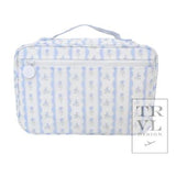Bundle up2 Hanging Toiletry Bag- Ribbon Floral Blue - Gaines Jewelers