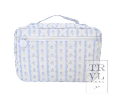 Bundle up2 Hanging Toiletry Bag- Ribbon Floral Blue - Gaines Jewelers