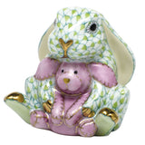 **Bunny & Lovey - Key Lime & Pink Wash - Herend - Gaines Jewelers