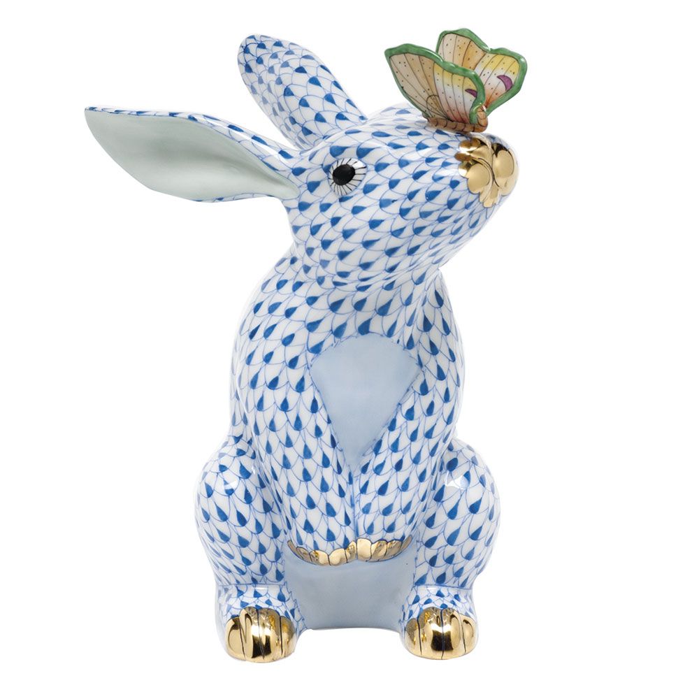 BUNNY WITH BUTTERFLY - BLUE - Gaines Jewelers