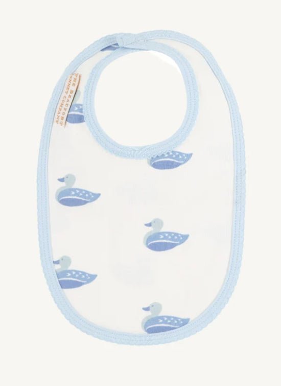 Burp Me Bib - Merrimack Quack Quacks with Buckhead Blue - The Beaufort Bonnet Company - Gaines Jewelers