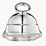 Butter dish - Vertigo silver top crystal bottom round - Gaines Jewelers