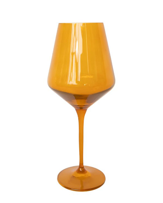 Butterscotch Wine Stemware - Estelle Colored Glass - Gaines Jewelers