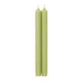 Moss Green 10" Crown Candles - Caspari