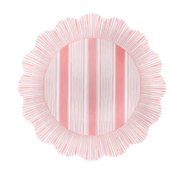 Cabana Stripe 18" x 90" Table Runner - Coral - Juliska - Gaines Jewelers