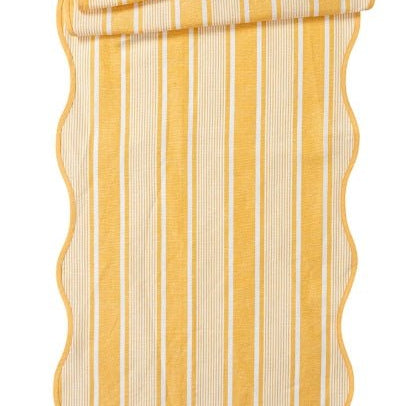 Cabana Stripe 18" x 90" Table Runner - Sunshine - Juliska - Gaines Jewelers