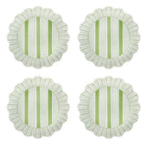 Cabana Stripe Dessert/Salad Plate Set of 4 - Seagrass - Juliska - Gaines Jewelers