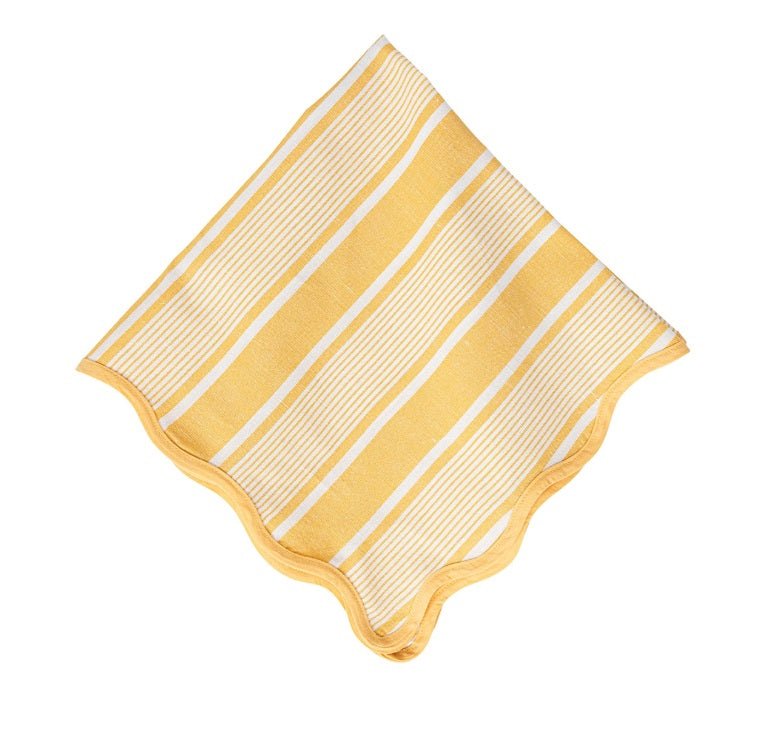Cabana Stripe Napkin Set of 4 - Sunshine - Juliska - Gaines Jewelers