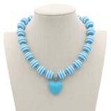 Cabana Stripe Necklace - Lime/Pink - Traci's Beads - Gaines Jewelers