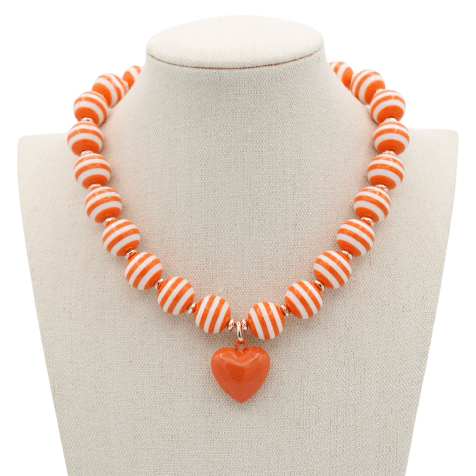 Cabana Stripe Necklace - Lime/Pink - Traci's Beads - Gaines Jewelers