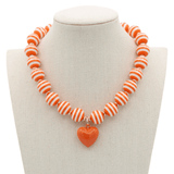 Cabana Stripe Necklace - Orange - Traci's Beads - Gaines Jewelers