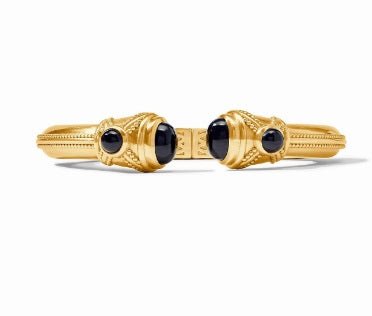 Cabochon Gold Demi Cuff - Obsidian Black - Julie Vos - Gaines Jewelers