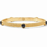 Cabochon Small Gold Bangle - Obsidian Black - Julie Vos - Gaines Jewelers