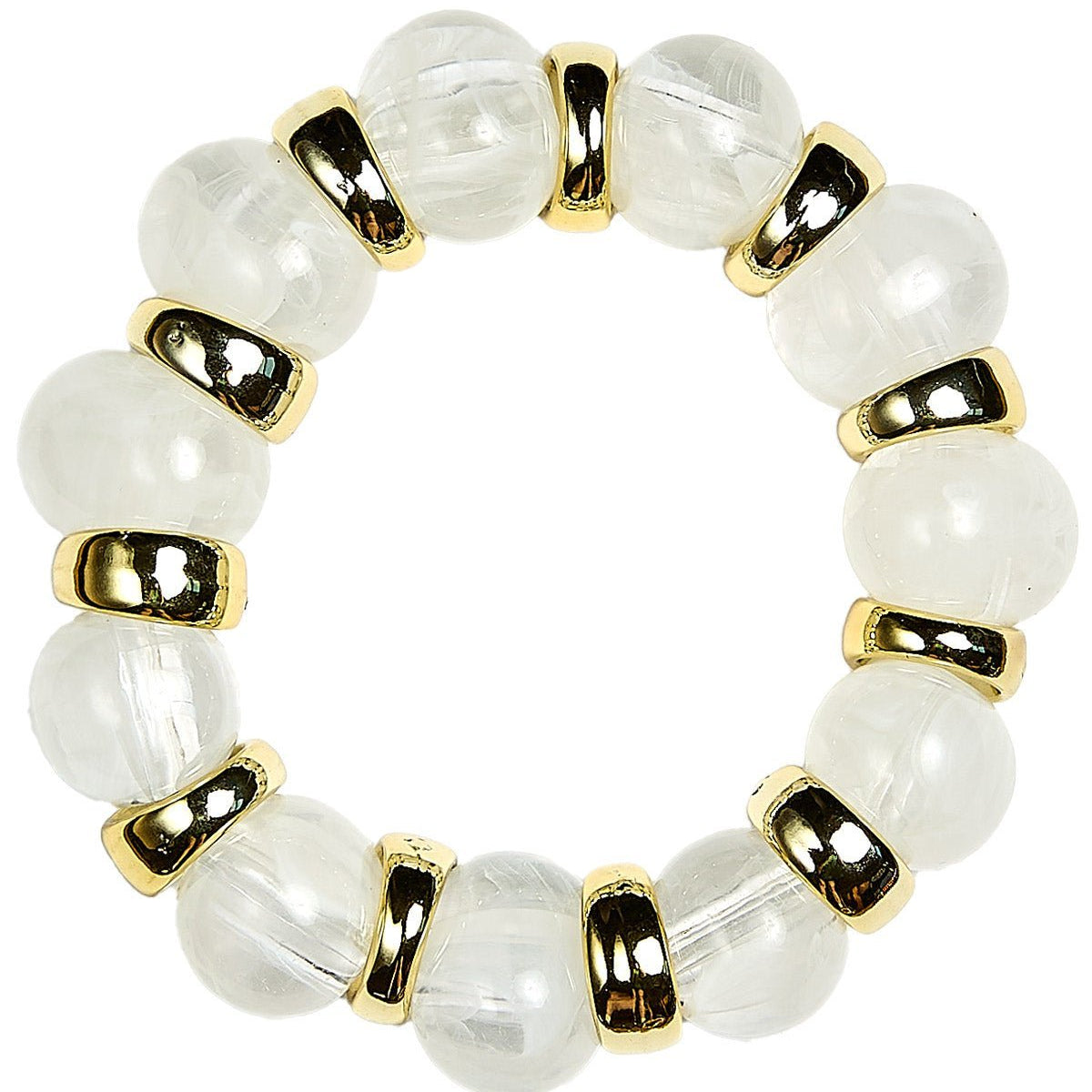 Callie Acrylic White Shell Bracelet - Lisi Lerch - Gaines Jewelers