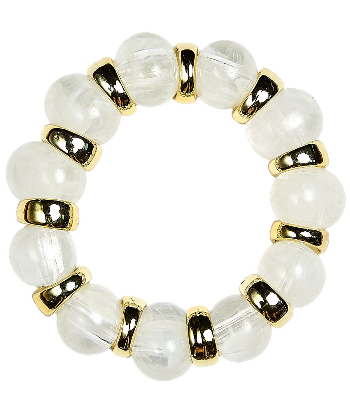 Callie Acrylic White Shell Bracelet - Lisi Lerch - Gaines Jewelers