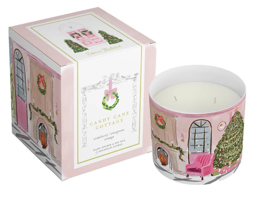 Candy Cane Cottage 2 - Wick Candle - Annapolis Candle - Gaines Jewelers