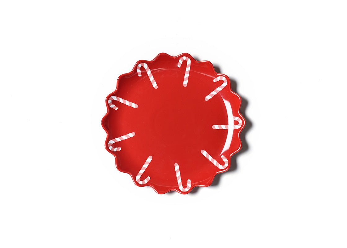 Candy Cane Scallop Dinner Plate - Coton Colors - Gaines Jewelers