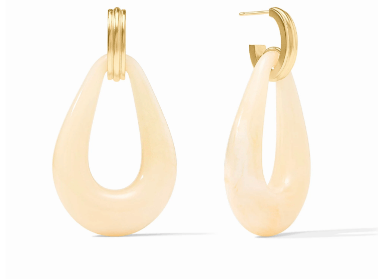 Carnaby Doorknocker Earring - Ivory - Julie Vos - Gaines Jewelers