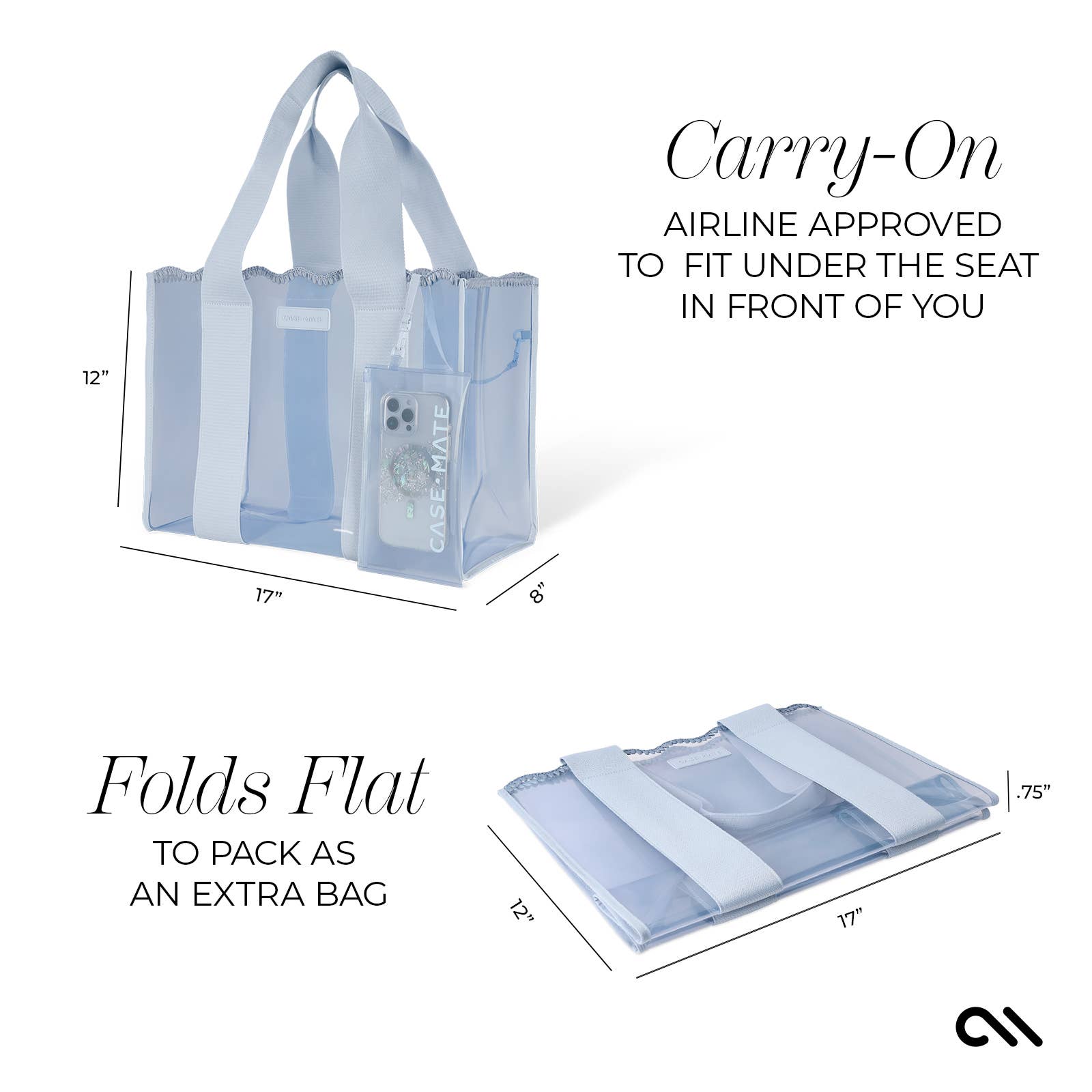 Case - Mate - Case - Mate Carolina Blue Crochet Wave Jelly Tote Bag - Gaines Jewelers