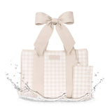 Case - Mate - Case - Mate Latte Gingham Bow Jelly Tote Bag - Gaines Jewelers