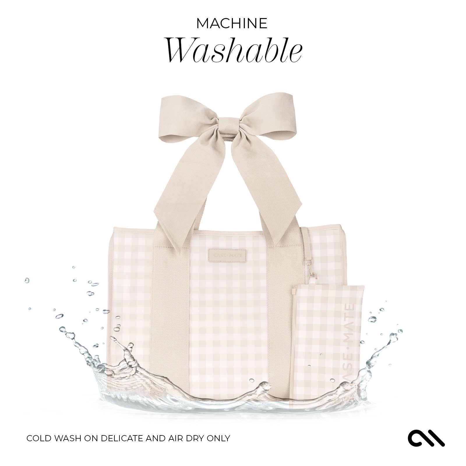 Case - Mate - Case - Mate Latte Gingham Bow Jelly Tote Bag - Gaines Jewelers