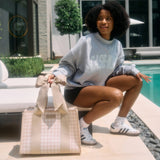 Case - Mate - Case - Mate Latte Gingham Bow Jelly Tote Bag - Gaines Jewelers