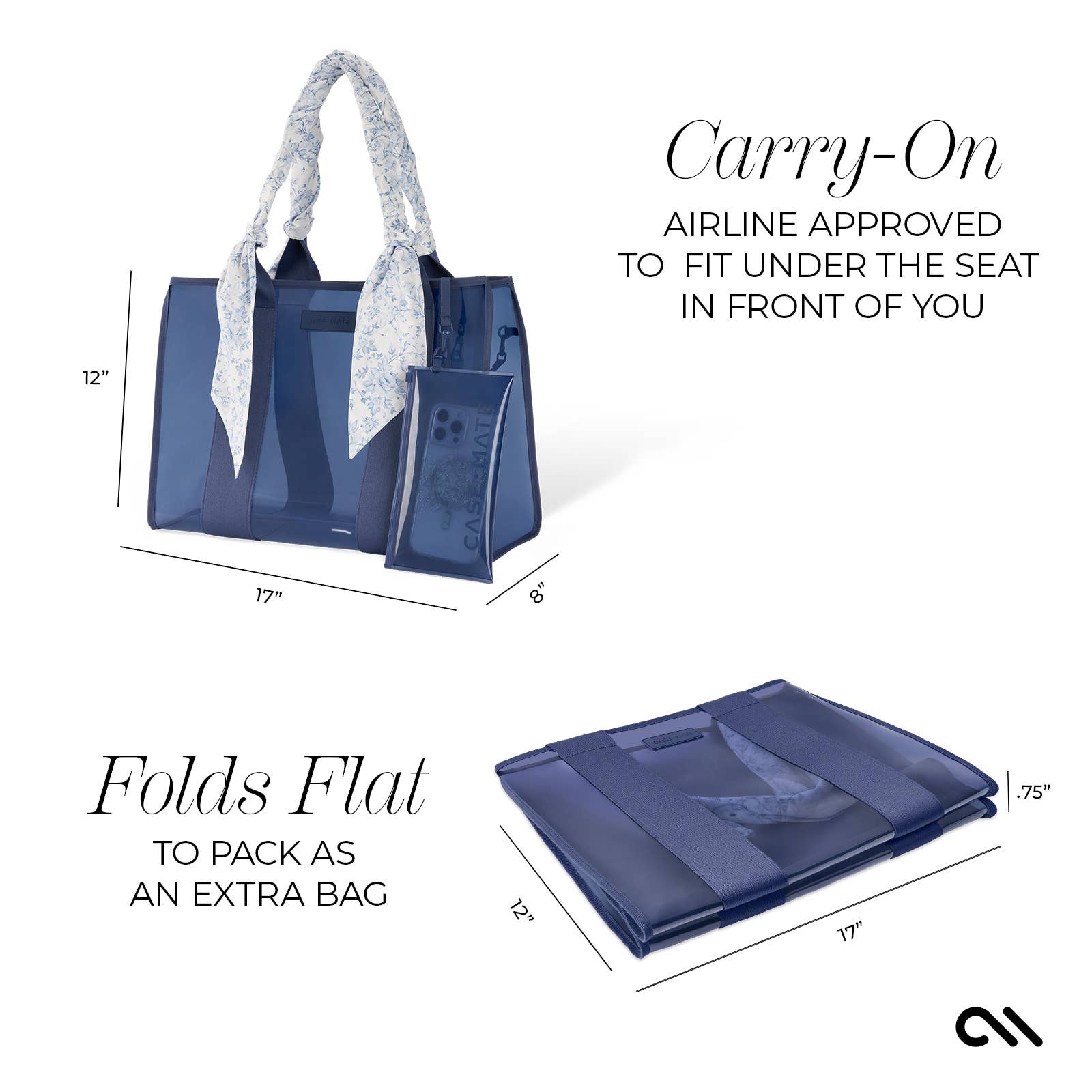 Case - Mate - Case - Mate Something Navy Twilly Jelly Tote Bag - Gaines Jewelers